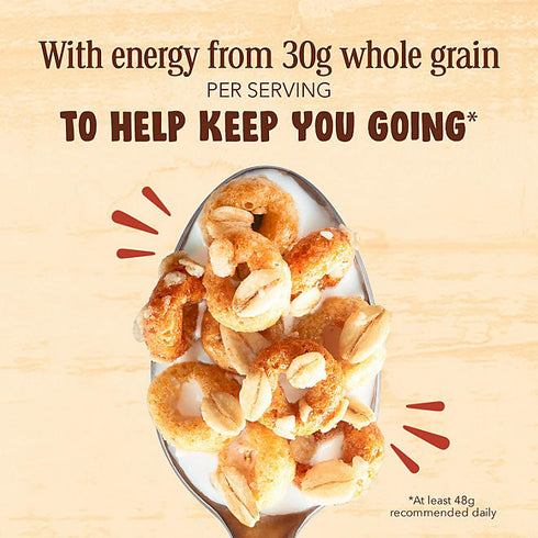 Cheerios Oat Crunch Cereal, Cinnamon, 59.5 oz - Crunchy Whole Grain Oats with Sweet Cinnamon Flavor, Perfect for Breakfast or Snacking