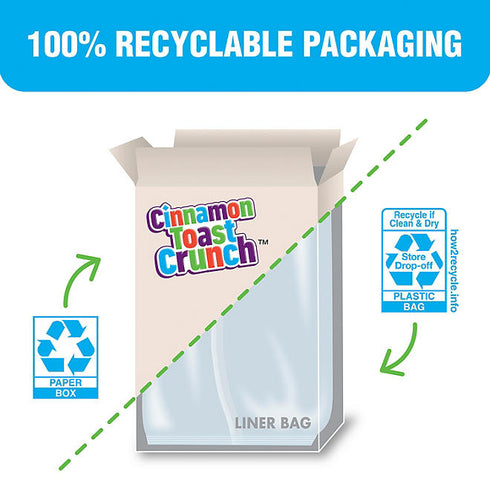 Cinnamon Toast Crunch Cereal, 49.5 oz - Crunchy, Cinnamon-Sugar Coated Squares, Bursting with Sweet Flavor, Perfect for Breakfast or Snacking
