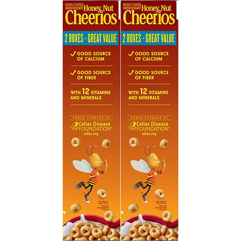 Honey Nut Cheerios Cereal, 48 oz - Sweet Honey & Nut Flavor, Heart-Healthy Whole Grain Oats, Perfect for Breakfast or Snacking, Family-Size Box for Wholesome