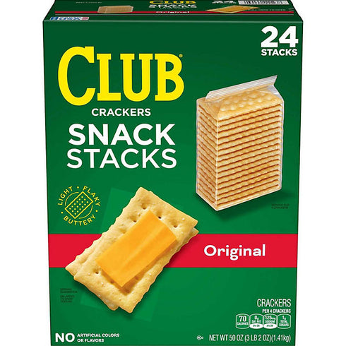 Premium Club Crackers, Snack Stacks, 24 pk