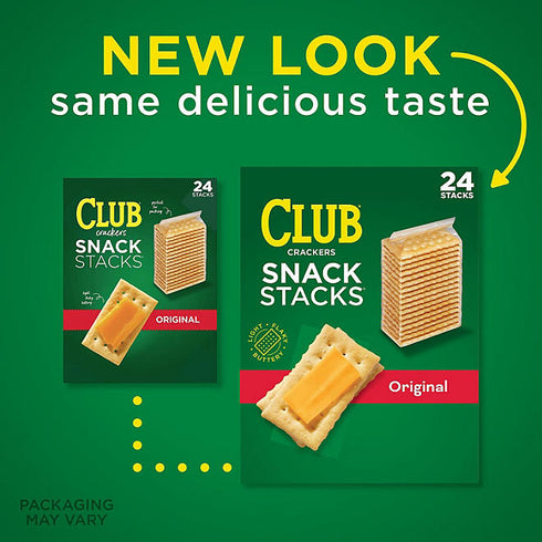 Premium Club Crackers, Snack Stacks, 24 pk