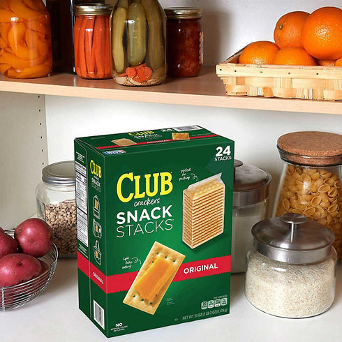 Premium Club Crackers, Snack Stacks, 24 pk
