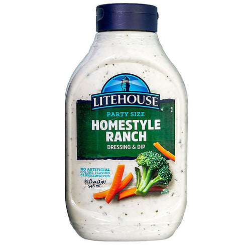 Litehouse Homestyle Ranch Dressing and Dip,32 fl. oz - Creamy, Tangy Ranch