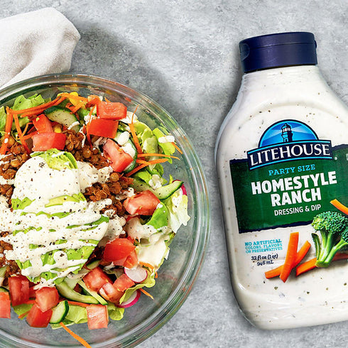 Litehouse Homestyle Ranch Dressing and Dip,32 fl. oz - Creamy, Tangy Ranch