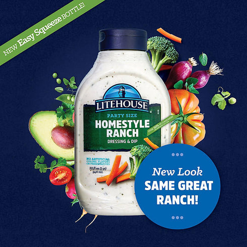 Litehouse Homestyle Ranch Dressing and Dip,32 fl. oz - Creamy, Tangy Ranch