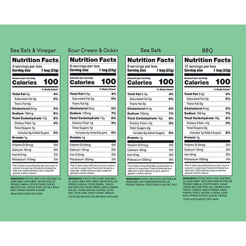 Popchips Variety Pack Chips, 0.8 oz, 30 Pack