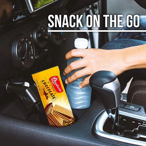 Bauducco Wafer Tub, 20 Pack - Crispy, Creamy Wafers in Assorted Flavors, Perfect for Snacking, Desserts, or Sharing, Light and Delicious Treat