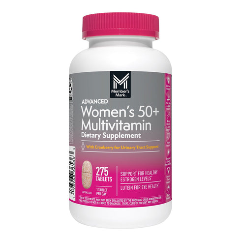 Member’s Mark Advanced Women’s 50+ Multivitamin Tablets, 275 Count – Supports Bone, Heart & Immune Health
