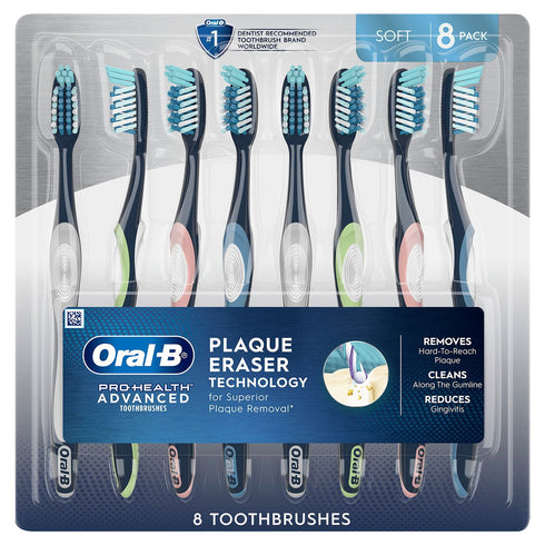 Oral-B ProHealth Advanced Manual Soft Toothbrush, 8 ct