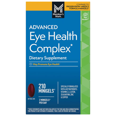 Member's Mark Advanced Eye Health Complex Softgels – 210 Count, Supports Vision & Eye Wellness