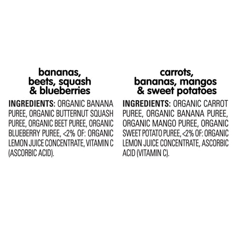 HappyTOT Organics Love My Veggies, Variety Pack, Stage 4 Pouch, 4.22 oz., 12 ct.
