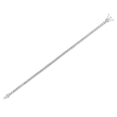 Lab Created White Sapphire Tennis Bracelet in Sterling Silver