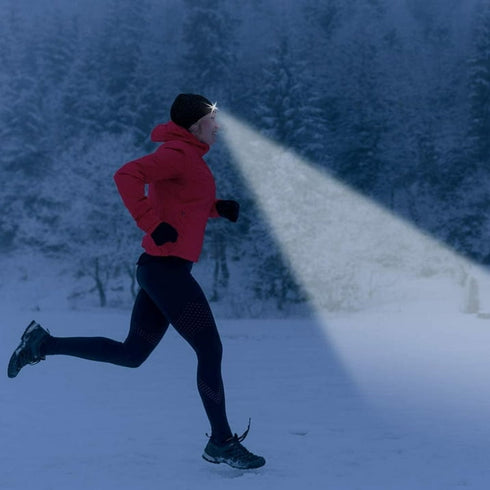 CAPLight Rechargeable 4.0 Knit Beanie with Built-In LED Headlamp – Black Fleece Lined, USB Rechargeable, 2-Pack for Outdoor & Work Use