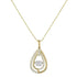 0.75 CT Dancing Diamond Pendant Necklace in 14K Two-Tone Gold