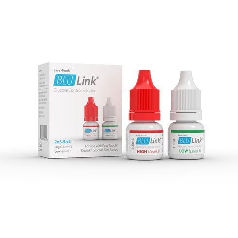 EasyTouch BluLink Glucose Control Solution, 3.5 mL Bottles, 2-Pack – Meter Accuracy Testing Solution