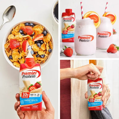 Premier 30g Protein PLUS Energy and Immune Support Shakes 11 fl oz, 18-pack