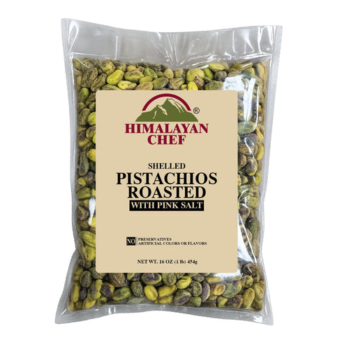 1 lbs - Premium Shelled Pistachios, Roasted & Salted Snack Bulk Bag