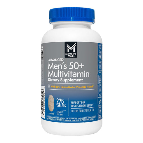Advanced Men's 50+ Multivitamin Tablets, 275 Count