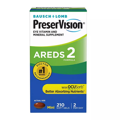 PreserVision Eye Vitamin and Mineral Supplement AREDS 2 Formula Softgels, 210 ct