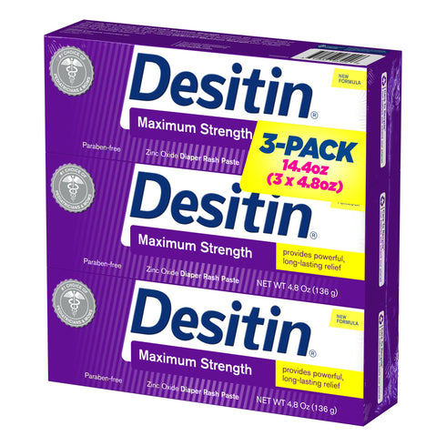Desitin Baby Diaper Rash Maximum Strength Original Paste, 3 pk./4.8 oz.