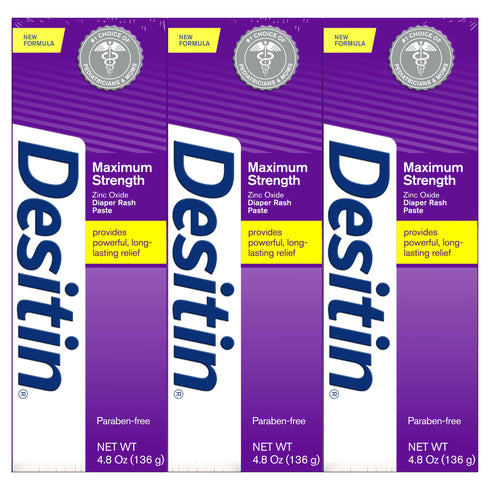 Desitin Baby Diaper Rash Maximum Strength Original Paste, 3 pk./4.8 oz.