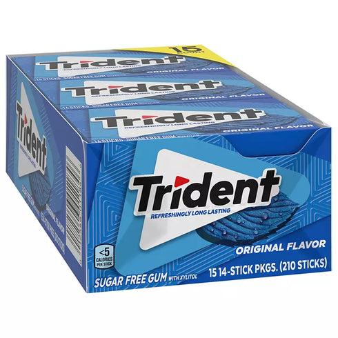 Trident Original Flavor Sugar-Free Gum, 15 pk