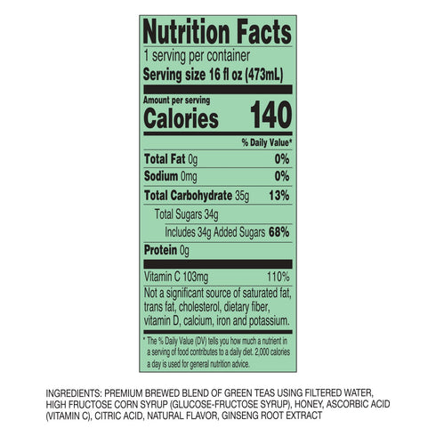 Arizona Green Tea with Ginseng and Honey, 24 pk./16 oz.