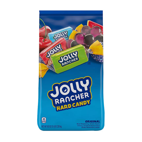 Jolly Rancher Assorted Hard Candy – Bold Fruit Flavors, Individually Wrapped, Bulk Candy Bag, 5 lb