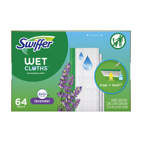 Swiffer Wet Mopping Cloths - Lavender Scent, 64 ct.