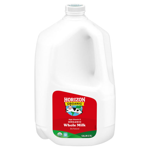 Horizon Organic High Vitamin D Whole Milk, High Vitamin D Milk, Gallon Jug, 128 fl. oz.