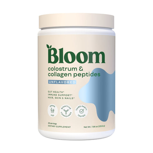 Bloom Nutrition Colostrum & Collagen Peptides Powder, 0.64 lbs – Supports Gut, Immune & Skin Health
