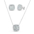 1.20 CT Cushion Diamond Pendant & Earring Set in 14K Gold