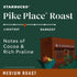 Starbucks Pike Place Ground Coffee, Medium Roast, 40 oz.
