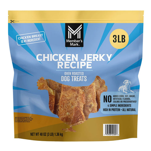Member’s Mark Chicken Jerky Recipe Dog Treats, 48 oz – High-Protein Chewy Dog Snacks