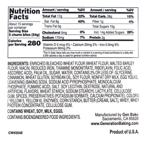 Gen Bake Churro Donut Bites, 22 oz