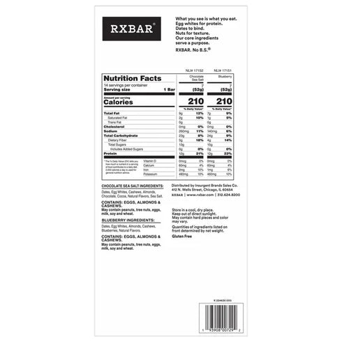 RXBAR Protein Bars, Variety Pack, 14-count
