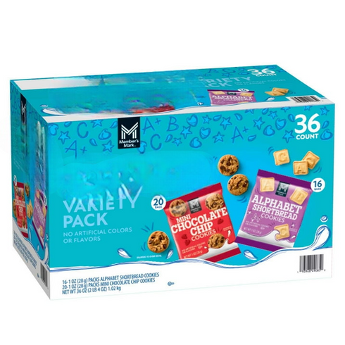 Members Mark Mini Cookies Variety Pack, 1 oz., 36 pk