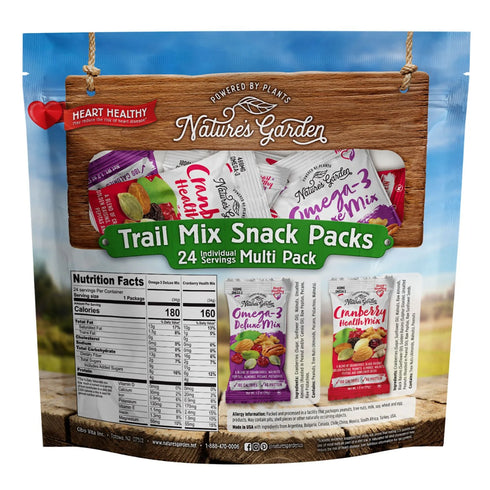 Nature's Garden Trail Mix Snack Packs, 1.2 oz., 24 Pack - Single-Serve Packs