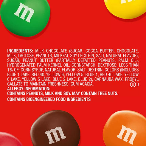 M&M's Bulk Chocolate Candy, Peanut Butter, Jar, 55 oz