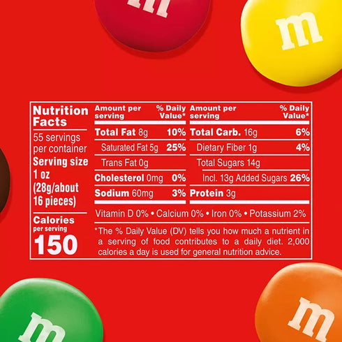 M&M's Bulk Chocolate Candy, Peanut Butter, Jar, 55 oz