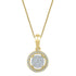 0.23 CT Round Cut Diamond Pendant Necklace in 14K Gold
