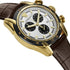 Versace V Ray Brown Leather Watch 44mm Gold Tone