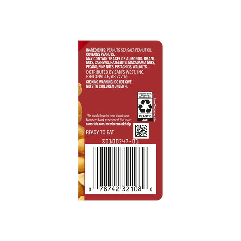 Member's Mark Extra Large Virginia Peanuts,2.1 lbs