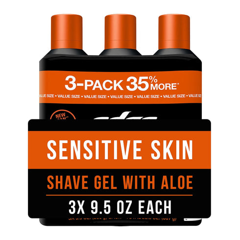 Edge Sensitive Skin Shaving Gel for Men, 9.5 oz., 3 pk.