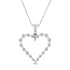 Round Cut Heart Diamond Pendant Necklace in 14K Gold