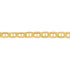Beveled Mariner Chain Link Necklace in Solid 14K Gold