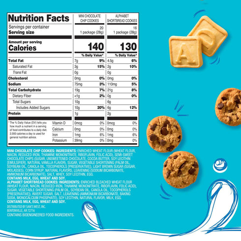Members Mark Mini Cookies Variety Pack, 1 oz., 36 pk
