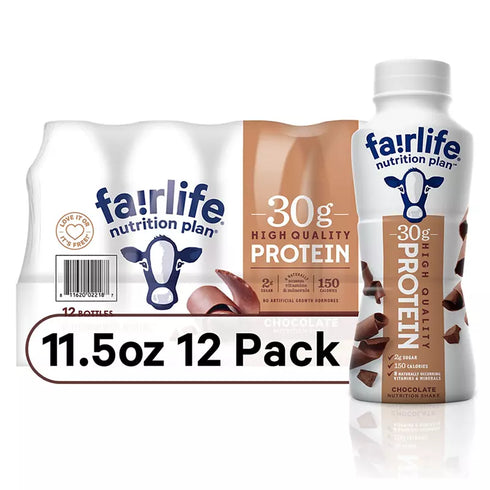 Fairlife Nutrition Plan Chocolate Bottles, 30g Protein, 12 pk./11.5 fl. oz