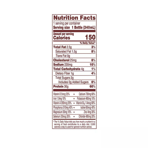 Fairlife Nutrition Plan Chocolate Bottles, 30g Protein, 12 pk./11.5 fl. oz