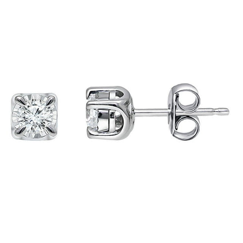 0.13 Carat Total Weight Diamond Stud Earrings in 14K Gold